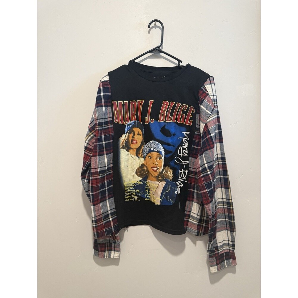 Reworked Upcycle Grunge Oversize  Mary J Blige Top M/L